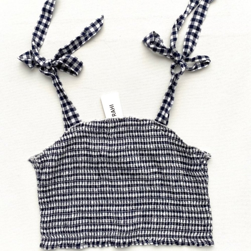 RAHI Strap Tie Short Top Blue/White